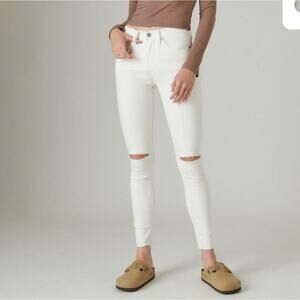 Lucky Brand Bridgette Bright White High Rise Skinny Jeans Women's Size 30/10